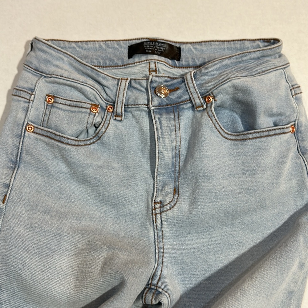 Monkey Ride Jeans Light Blue Women's Jeans - Picture 2 of 12